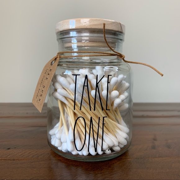 Rae Dunn Bath Rae Dunn Take One Cotton Swab Jar Poshmark